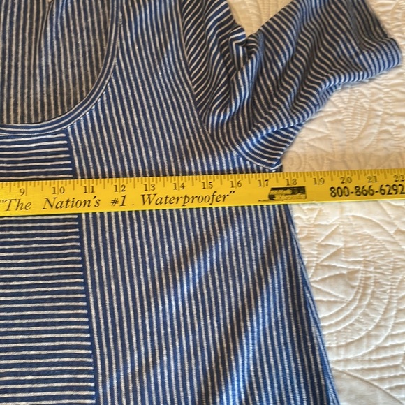 Habitat Linen Blue & White Striped Tunic Size XS - Picture 5 of 5